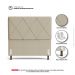 Cabeceira Cama Box Casal Queen Size Mel 160cm com Frame Linho Bege - Desk Design