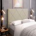 Cabeceira Cama Box Casal Queen Size Mel 160cm com Frame Linho Bege - Desk Design