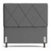 Cabeceira Cama Box Casal Queen Size Mel 160cm com Frame Linho Cinza - Desk Design