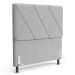 Cabeceira Cama Box Casal Queen Size Mel 160cm com Frame Linho Cinza Claro - Desk Design