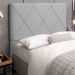 Cabeceira Cama Box Casal Queen Size Mel 160cm com Frame Linho Cinza Claro - Desk Design