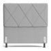 Cabeceira Cama Box Casal Queen Size Mel 160cm com Frame Linho Cinza Claro - Desk Design