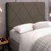 Cabeceira Cama Box Casal Queen Size Mel 160cm com Frame Linho Marrom - Desk Design
