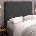 Cabeceira Cama Box Casal Queen Size Mel 160cm com Frame Suede Cinza - Desk Design
