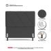 Cabeceira Cama Box Casal Queen Size Mel 160cm com Frame Suede Cinza - Desk Design