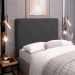 Cabeceira Cama Box Casal Queen Size Mel 160cm com Frame Suede Cinza - Desk Design