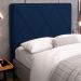Cabeceira Cama Box Casal Queen Size Mel 160cm com Frame Veludo Azul Marinho - Desk Design
