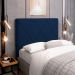 Cabeceira Cama Box Casal Queen Size Mel 160cm com Frame Veludo Azul Marinho - Desk Design