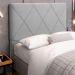 Cabeceira Cama Box Casal Queen Size Mel 160cm com Frame Veludo Cinza Claro - Desk Design