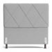 Cabeceira Cama Box Casal Queen Size Mel 160cm com Frame Veludo Cinza Claro - Desk Design