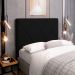 Cabeceira Cama Box Casal Queen Size Mel 160cm com Frame Veludo Preto - Desk Design