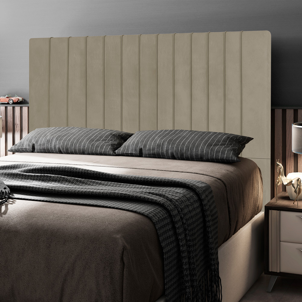 Cabeceira Cama Box Casal Queen Size Nala 160cm Linho Bege - Desk Design
