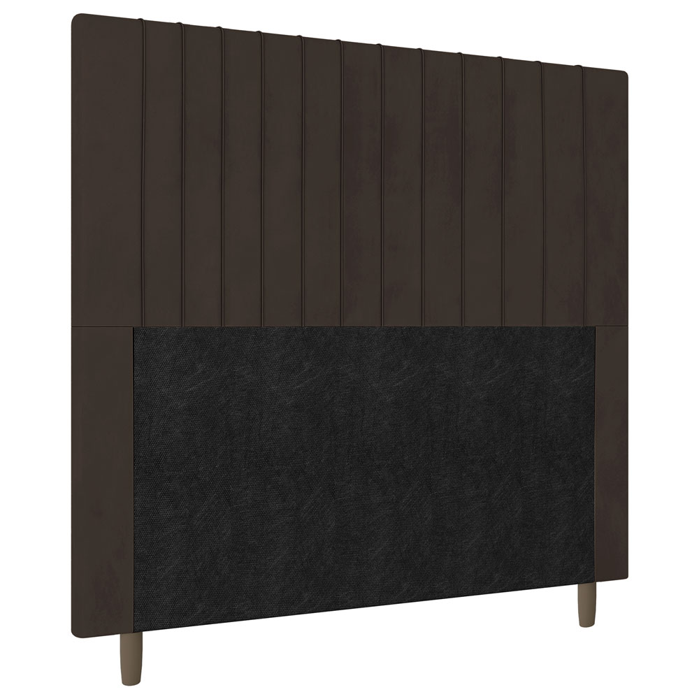 Cabeceira Cama Box Casal Queen Size Nala 160cm Linho Marrom - Desk Design