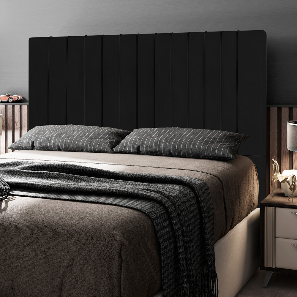 Cabeceira Cama Box Casal Queen Size Nala 160cm Suede Preto - Desk Design