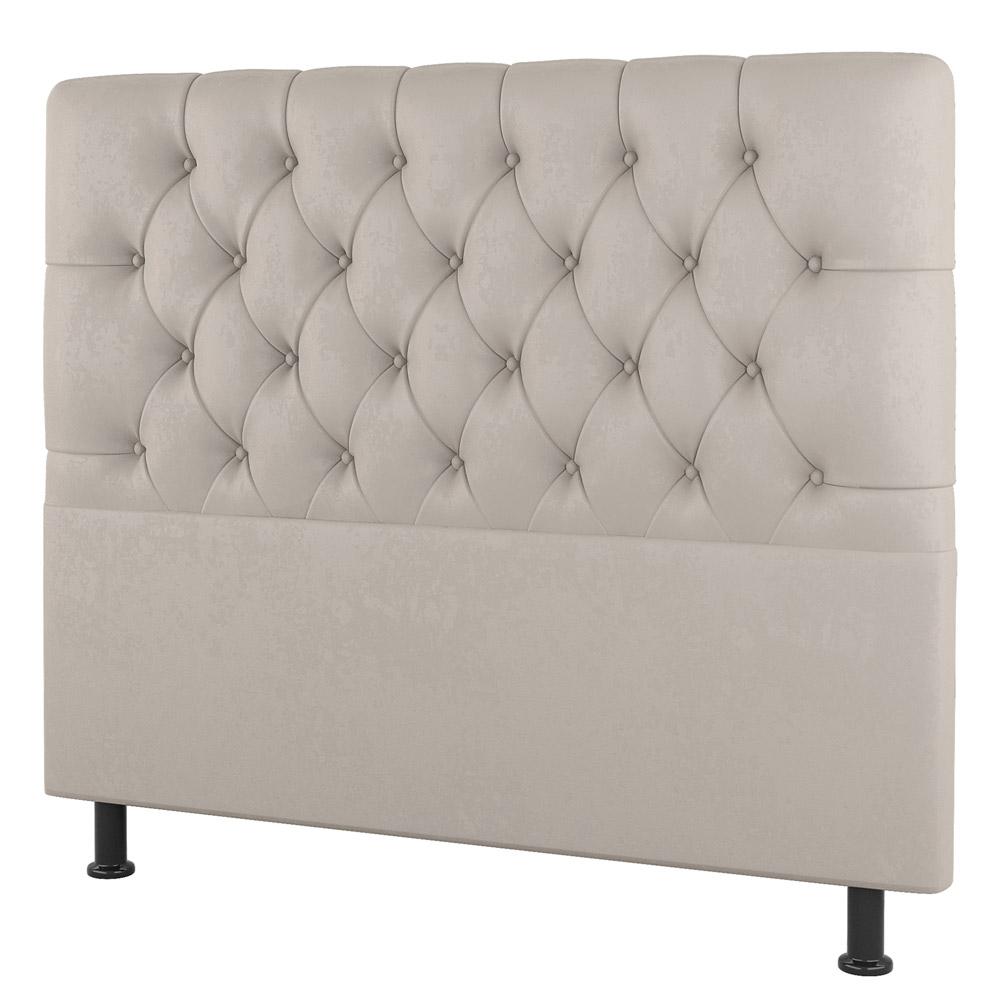 Cabeceira Cama Box Casal Queen Size Nice 160cm Linho Bege - Desk Design