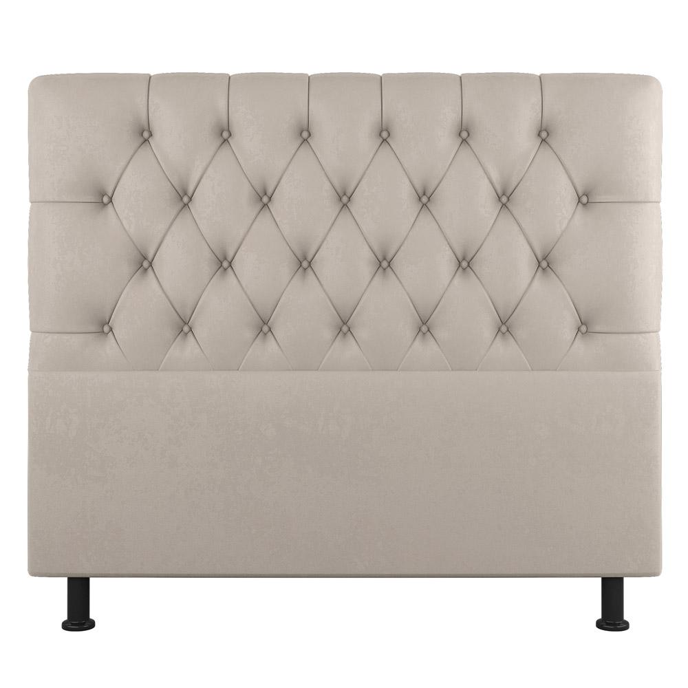 Cabeceira Cama Box Casal Queen Size Nice 160cm Linho Bege - Desk Design