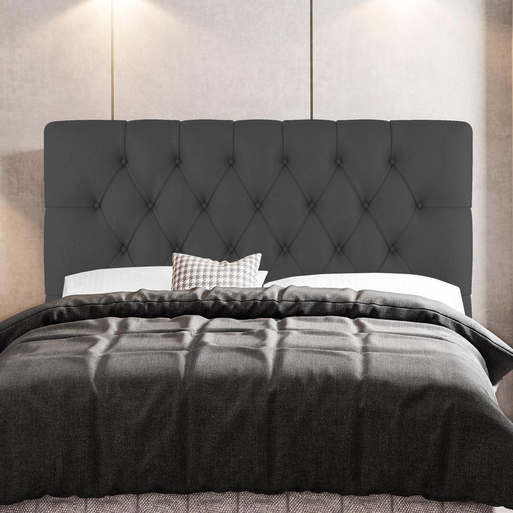 Cabeceira Cama Box Casal Queen Size Nice 160cm Linho Cinza - Desk Design