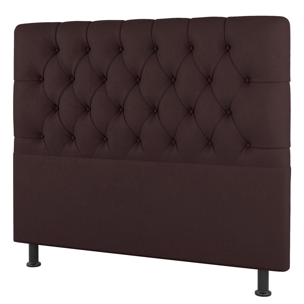 Cabeceira Cama Box Casal Queen Size Nice 160cm Linho Marrom - Desk Design