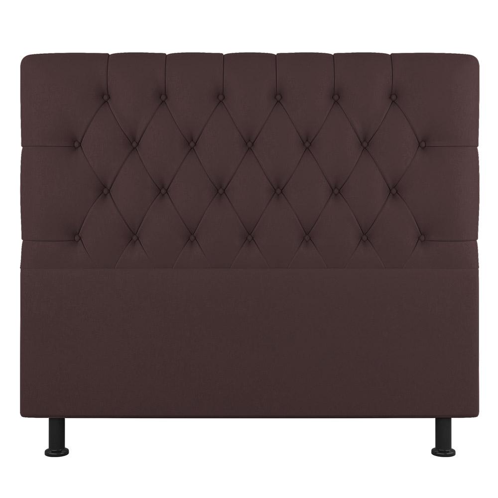 Cabeceira Cama Box Casal Queen Size Nice 160cm Linho Marrom - Desk Design