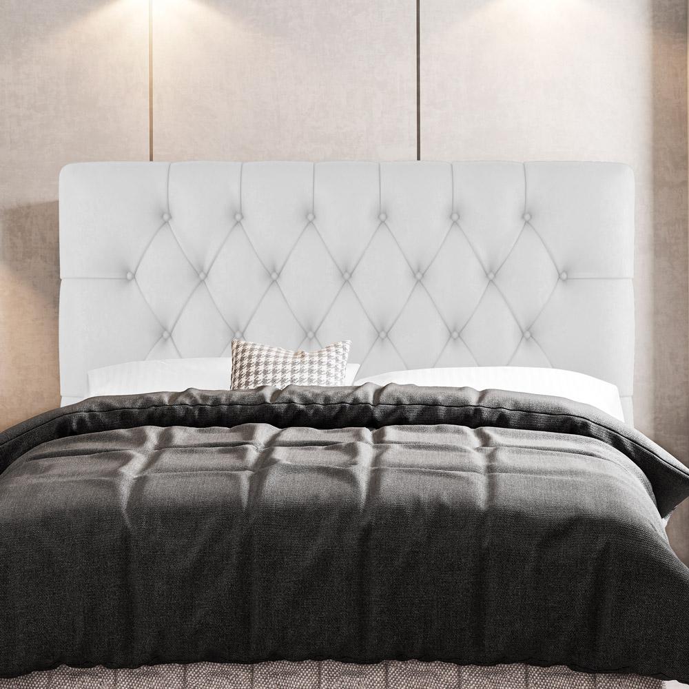 Cabeceira Cama Box Casal Queen Size Nice 160cm Sintético Branco - Desk Design