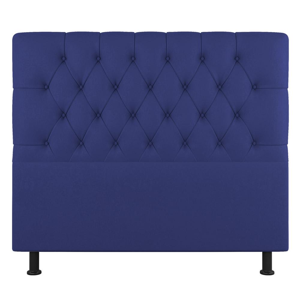 Cabeceira Cama Box Casal Queen Size Nice 160cm Suede Azul - Desk Design