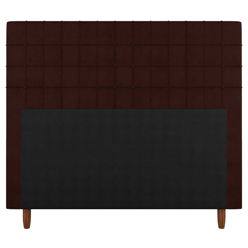 Cabeceira Cama Box Casal Queen Size Parisis 160cm Sintético Marrom - Desk Design