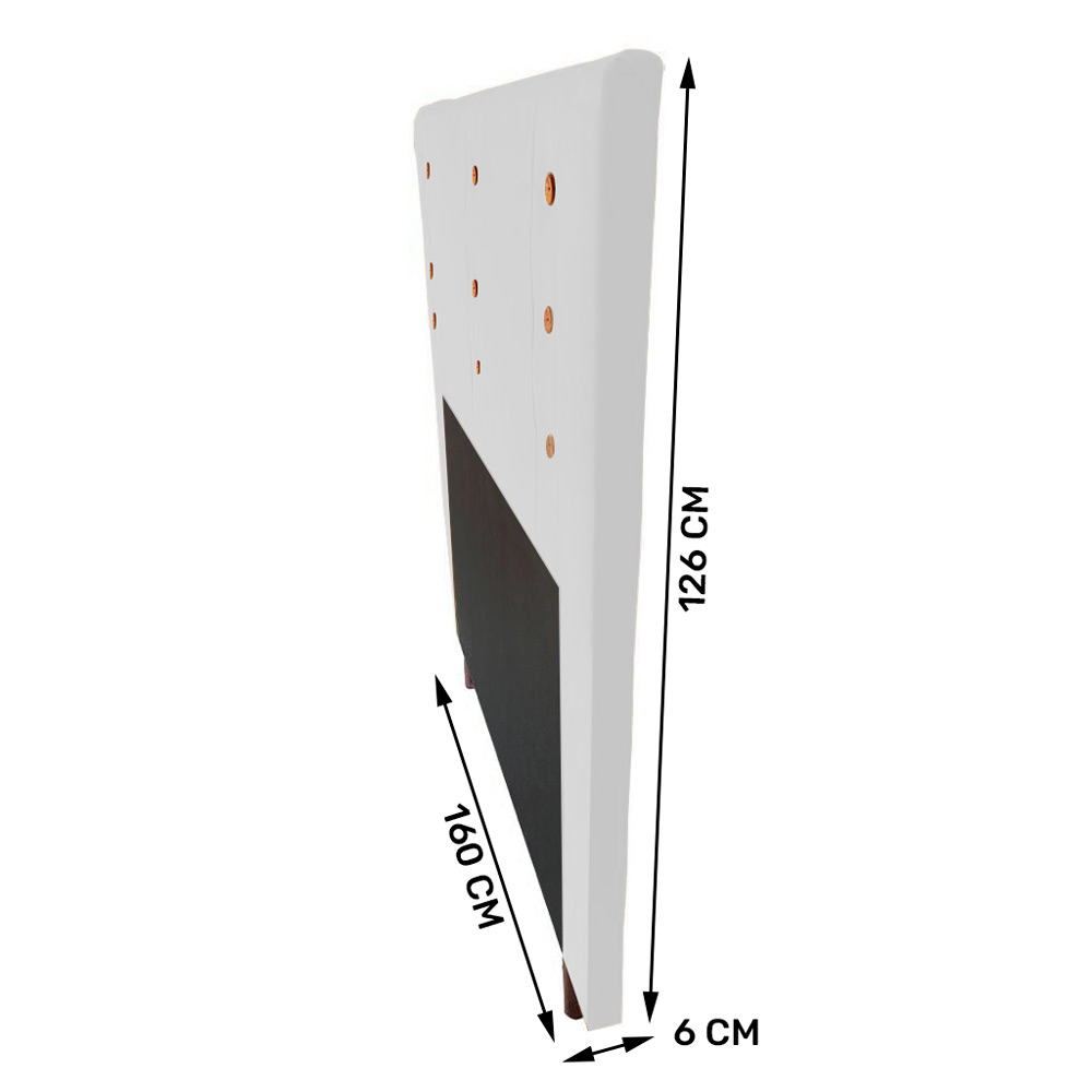 Cabeceira Cama Box Casal Queen Size Roma 160cm Corano Branco - Desk Design