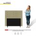 Cabeceira Cama Box Casal Queen Size Roma 160cm Suede Bege - Desk Design