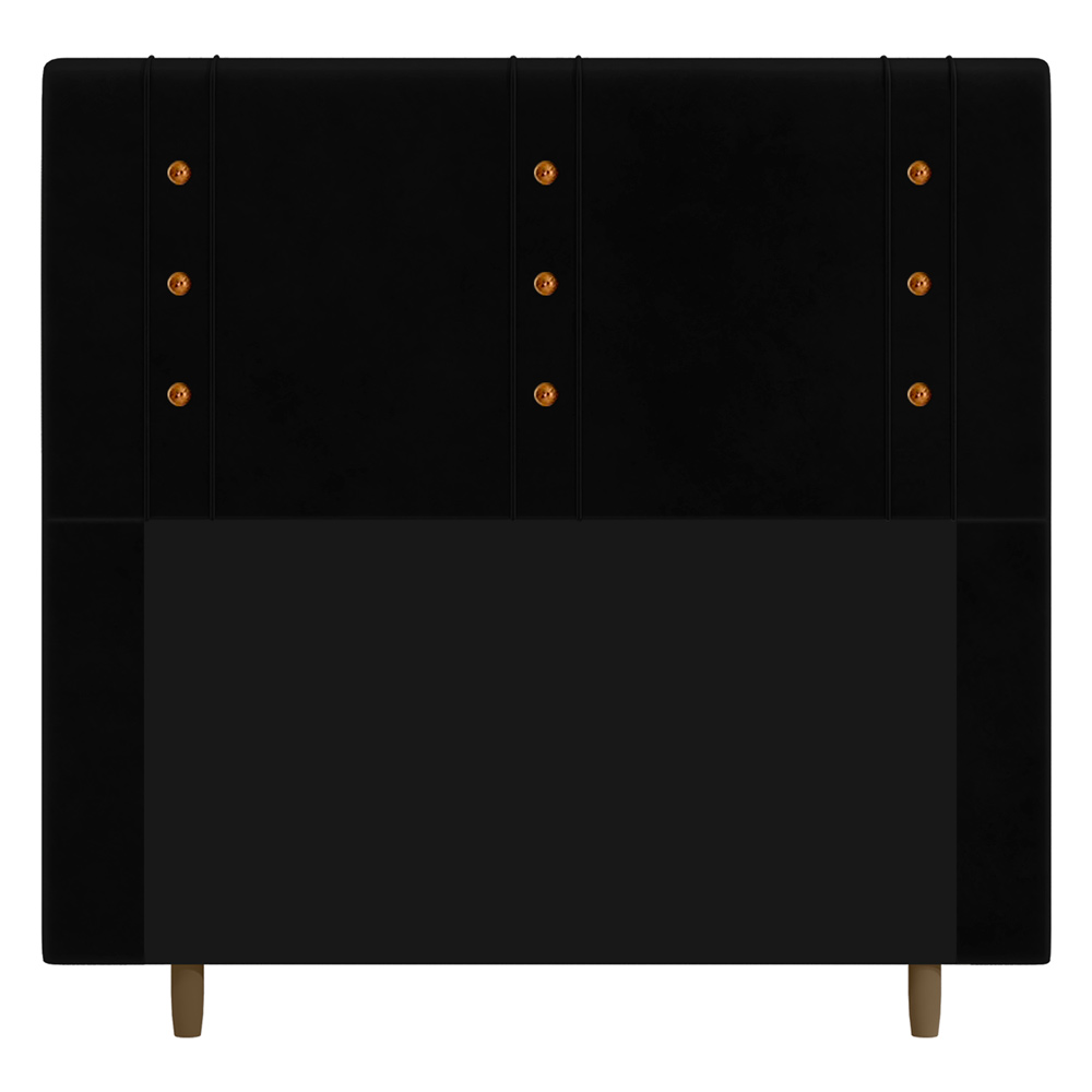 Cabeceira Cama Box Casal Queen Size Roma 160cm Suede Preto - Desk Design
