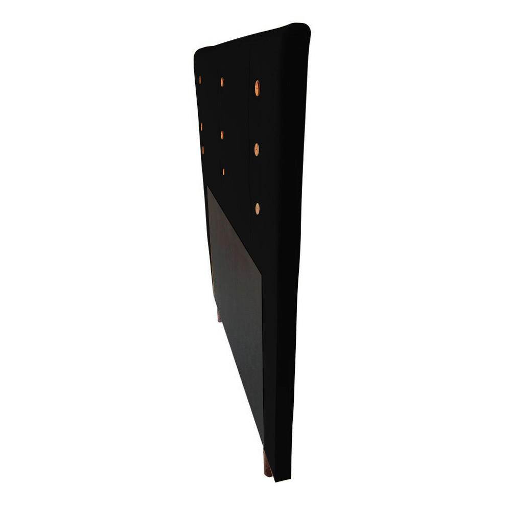 Cabeceira Cama Box Casal Queen Size Roma 160cm Suede Preto - Desk Design