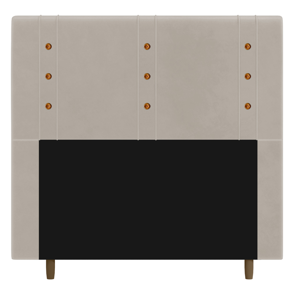 Cabeceira Cama Box Casal Queen Size Roma 160cm Veludo Bege - Desk Design