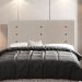 Cabeceira Cama Box Casal Queen Size Roma 160cm Veludo Bege - Desk Design