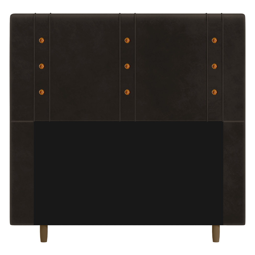 Cabeceira Cama Box Casal Queen Size Roma 160cm Veludo Marrom - Desk Design