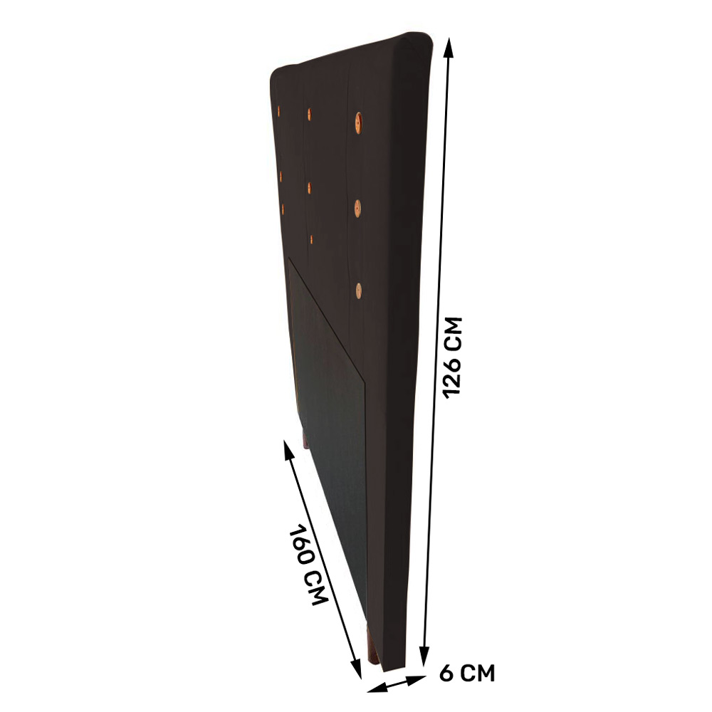 Cabeceira Cama Box Casal Queen Size Roma 160cm Veludo Marrom - Desk Design