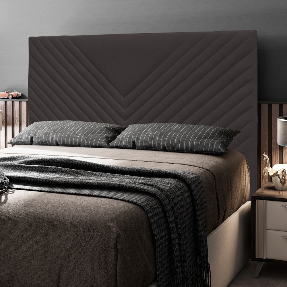 Cabeceira Cama Box Casal Queen Size Viena 160cm Suede Marrom - Desk Design