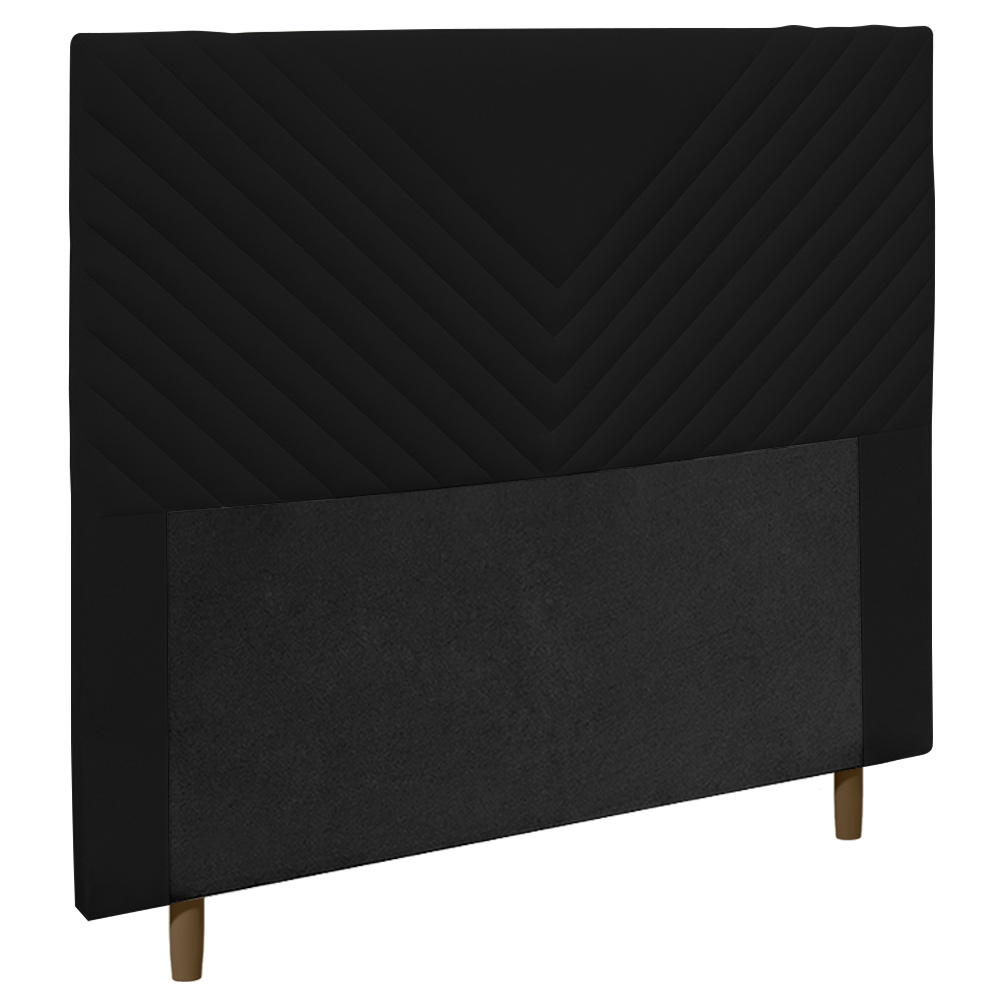Cabeceira Cama Box Casal Queen Size Viena 160cm Suede Preto - Desk Design