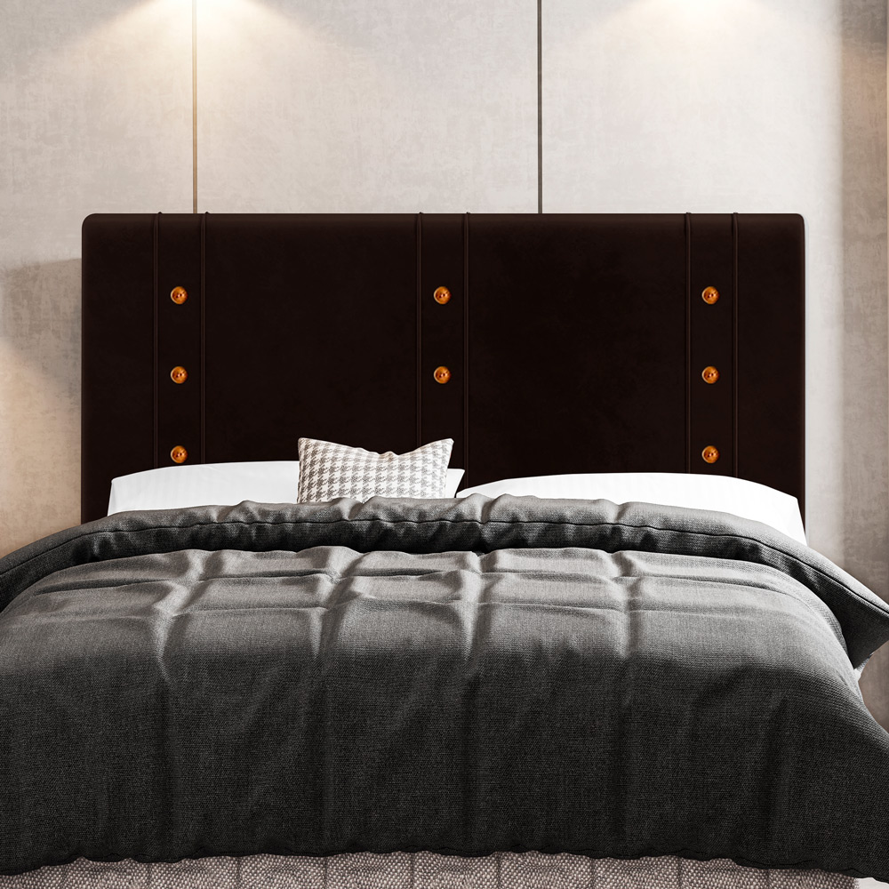 Cabeceira Cama Box Casal Roma 140cm Corano Marrom - Desk Design
