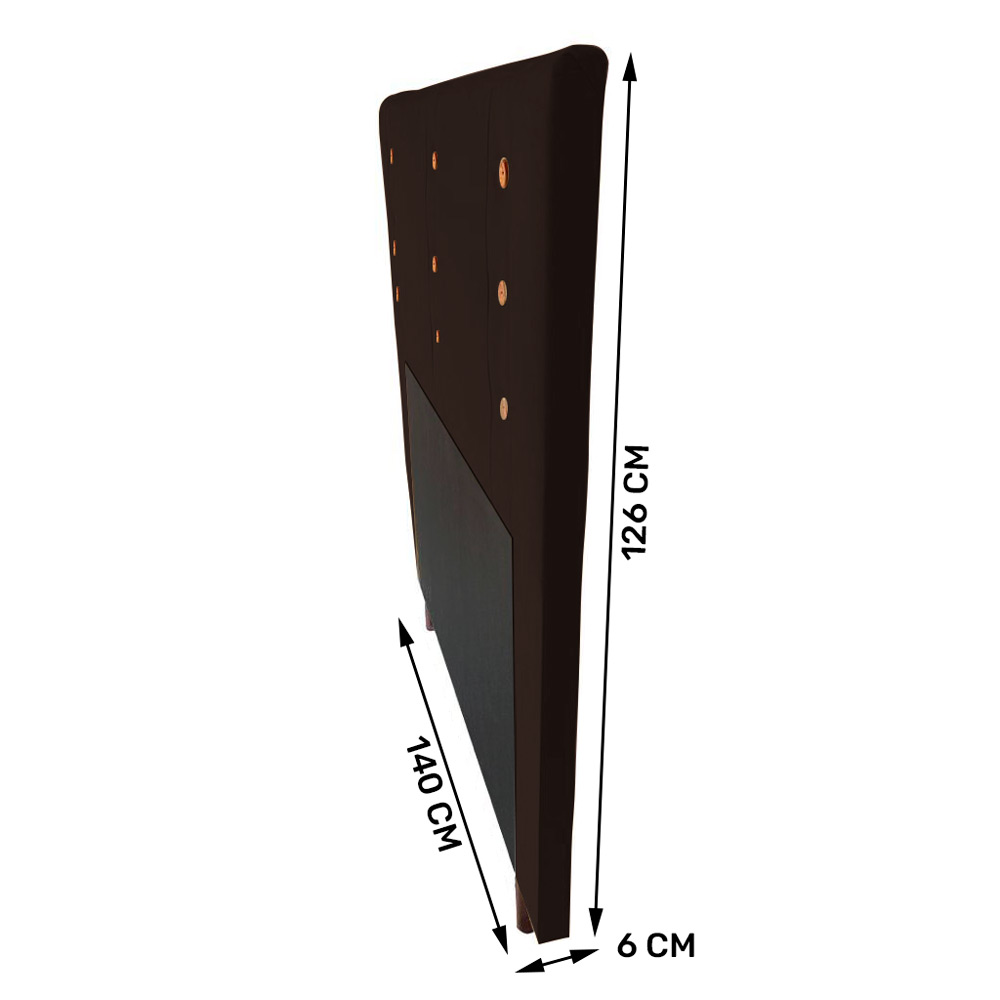 Cabeceira Cama Box Casal Roma 140cm Corano Marrom - Desk Design