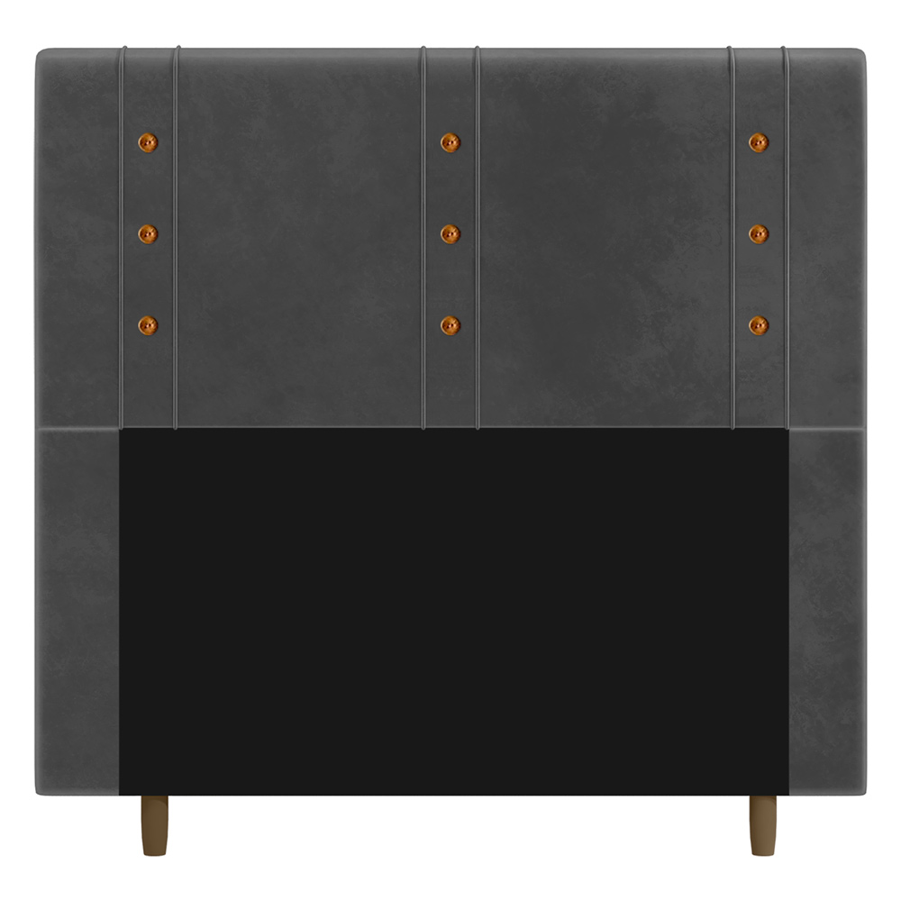 Cabeceira Cama Box Casal Roma 140cm Veludo Cinza - Desk Design