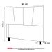 Cabeceira Cama Box Solteiro Amber 90cm Estofada Linho Marrom - Desk Design