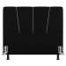 Cabeceira Cama Box Solteiro Amber 90cm Estofada Suede Preto - Desk Design