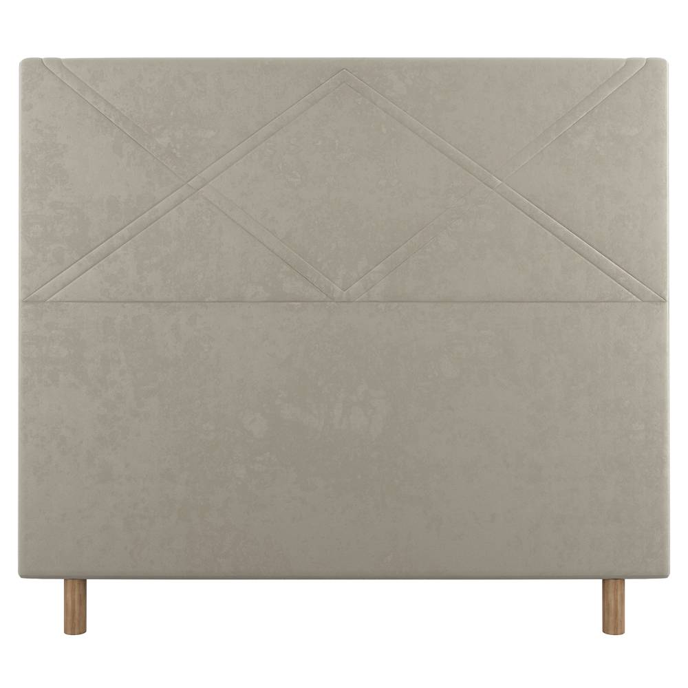 Cabeceira Cama Box Solteiro Cairo 90cm Suede Bege - Desk Design