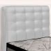 Cabeceira Cama Box Solteiro Ciara 90cm Botonê com Frame Sintético Branco - Desk Design