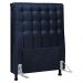 Cabeceira Cama Box Solteiro Ciara 90cm Botonê com Frame Suede Azul Marinho - Desk Design