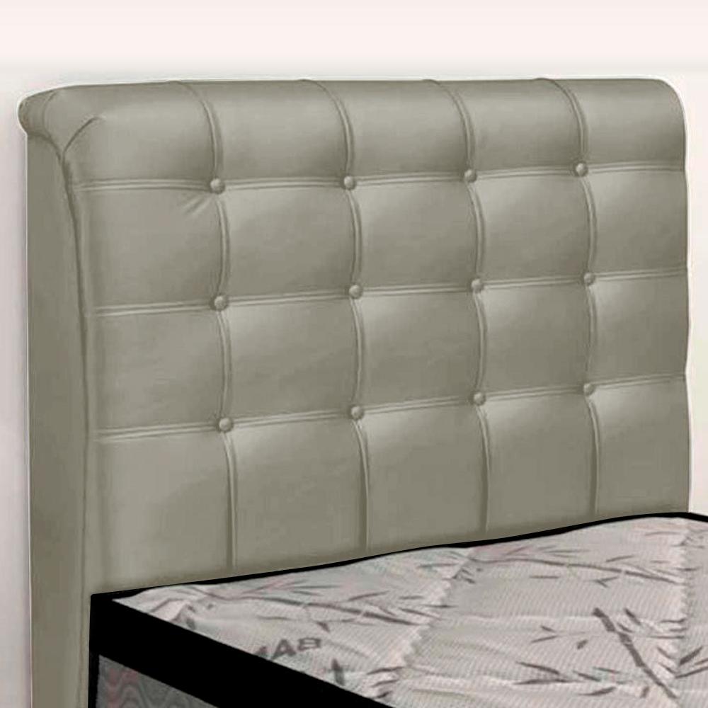 Cabeceira Cama Box Solteiro Ciara 90cm Botonê com Frame Suede Bege - Desk Design