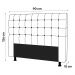 Cabeceira Cama Box Solteiro Ciara 90cm Botonê com Frame Suede Bege - Desk Design