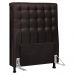 Cabeceira Cama Box Solteiro Ciara 90cm Botonê com Frame Suede Marrom - Desk Design
