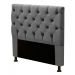 Cabeceira Cama Box Solteiro Cristal 90cm Suede Cinza - Desk Design