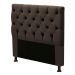 Cabeceira Cama Box Solteiro Cristal 90cm Suede Marrom Chocolate - Desk Design