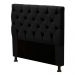 Cabeceira Cama Box Solteiro Cristal 90cm Suede Preto - Desk Design